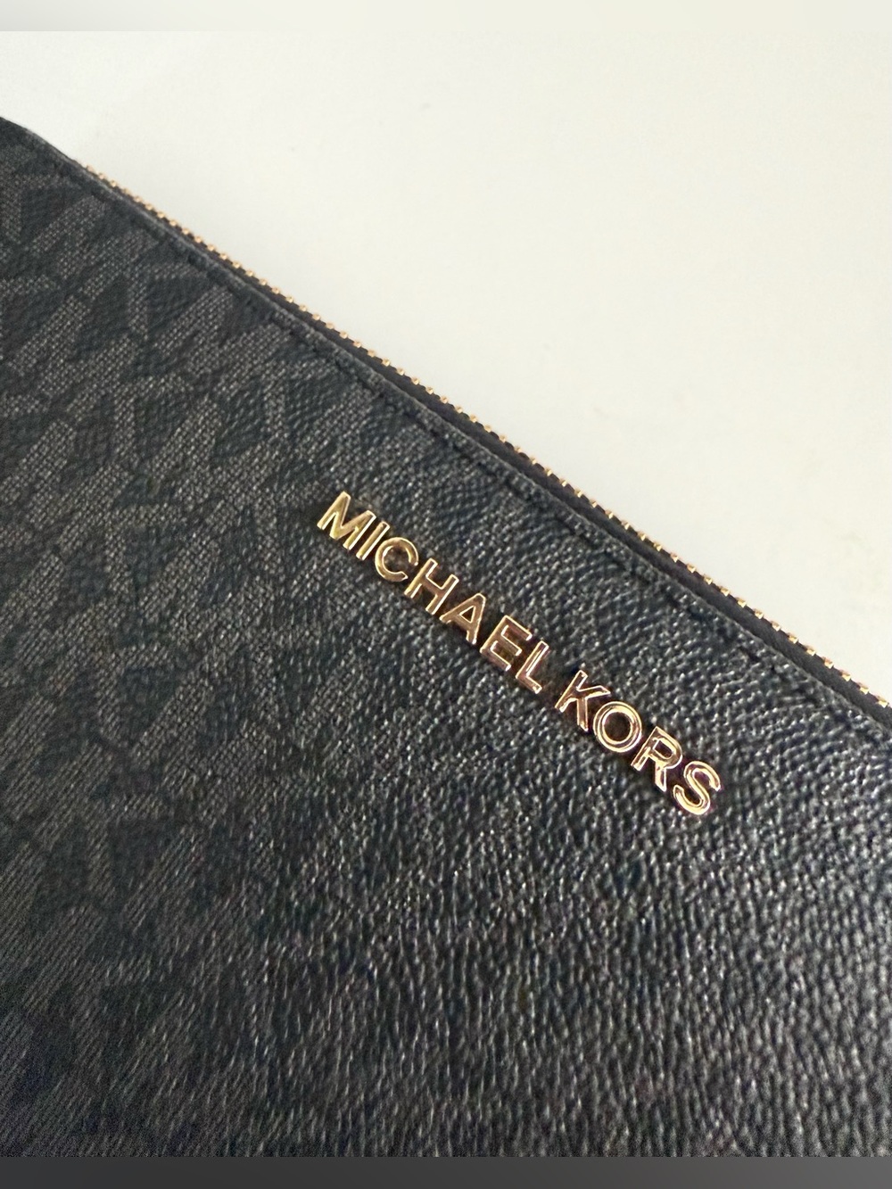 Michael Kors Jet Set Zip Around Wallet MK Signature Logo Continental - Picture 5 of 5